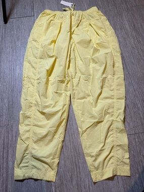 Anthro Daily Practice Yellow Track Pants NWT Lightweight Joggers Athleisure XXS
